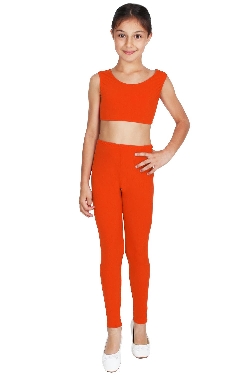 LEGGINS DANZA LYCRA ARANCIONE BAMBINA